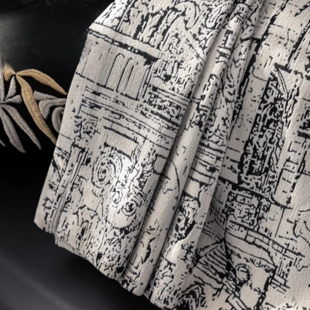 Home Fragrance French - Rideaux occultants en Chenille tissés en