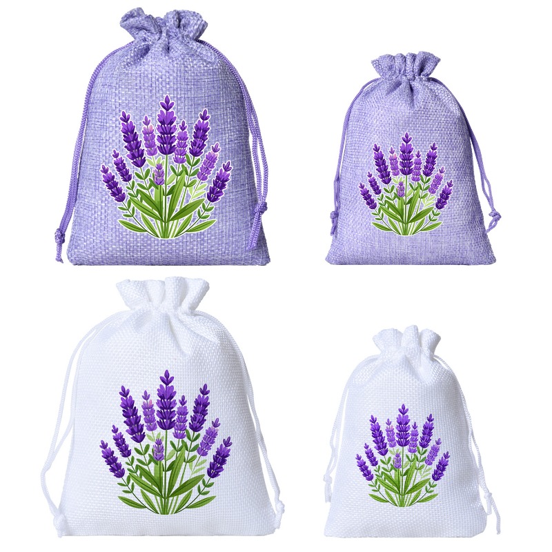 8 sacs en lin blanc et violet  - Home Fragrance Linen avis et prix